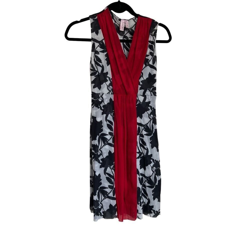 Sweet Pea by Anthropologie Dress Womens Size Medium Black White Floral